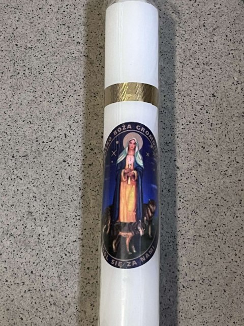 Gromnica biała 40cm Matka Boska Gromniczna WILK | GZ-012