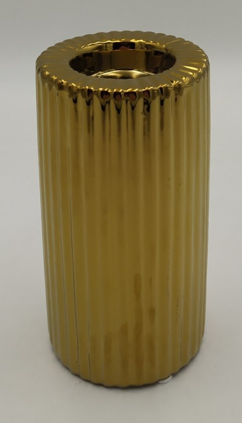Świecznik ceramiczny na tea light ZŁOTY CHROM | RC791-84