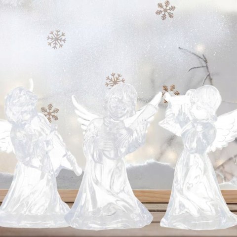 Aniołek świecący led figurka lampka ozdobna multikolor wkład do znicza PID1752