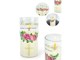 Świeczka led w obudowie z płomieniem - 15cm 