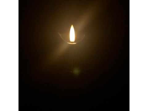 Świeczka led / wkład do zniczy 12,5cm z krzyżem czarna sla7140