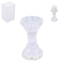 Świecznik na nóżce szklany 11cm. CHSO119001