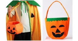 Halloween koszyczek dynia na cukierki 23 x 18 cm NT1841