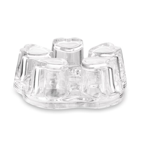 Podgrzewacz szklany do dzbanka na tealight serca 14,2 x 5,3 cm